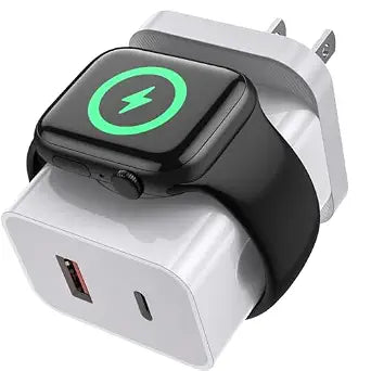 3-in-1 Apple Watch Charger,20W Fast Charging Block Dual Ports