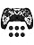 PlayVital Design for PS5 Controller Skin Cover Fit with Charging Station - Anti-Slip Silicone Controller Grip Case for PS5 with 6 Thumb Grip & Sticker, Pure Series Dockable Model - Carving Fire Skull