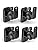 HomeMount Speaker Wall Mount Brackets for Surround Sound, 4 Pack, Black