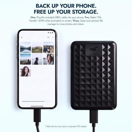 Facet 500GB External Hard Drive Portable USB-C/USB 3.1 Plug & Play Ultra- Slim HDD Hard Drive for Backup, Gaming, PC, Mac, Laptop, PS4, Xbox, Smart TV (Black)