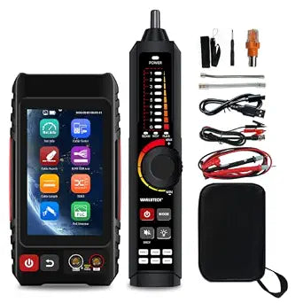 All-in-One Network Cable Tester, WANLUTECH Tone Generator with Probe Support TDR Cable Tester OPM VFL DMM PoE Check Wire Map Continuity Test Cable Tracer Video Level Meter(LT-600T)