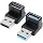USB 3.1 Adapter 90 Degree (2 Pack), Up and Down Angle 90 Degree USB3.1 Type A Male to USB-A Female Adapter USB Coupler Adapters, Fast Charging Converter OTG (USB 3.1 Up Down)