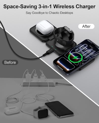 3 in 1 Magnetic Wireless Charging Station for Apple Watch, iPhone, Airpods - Image 6