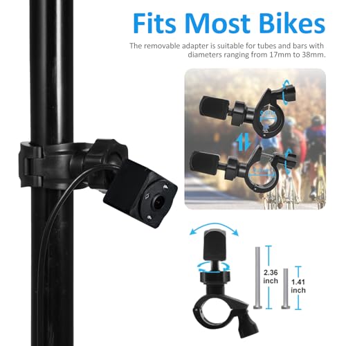 Handlebar Bike Camera Mirror, with 4.3'' Monitor 1080P 110° Wide Angle 360° Adjustable Bracket Rechargeable Rear View Camera, Bicycle Rear View Camera