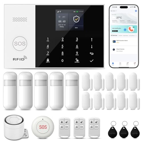 Alarm System for Home Security,24Pcs WiFi+GSM/4G No | Computer Accesso - Image 2