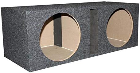 Hifonics 2 Pack Subwoofers, 12" 1600W Car Audio DVC Speakers Bundled with QPower Ported Enclosure Box