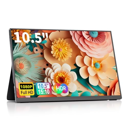 10.5" Portable Monitor 60HZ 1920x1200 FHD IPS with USB-C Mini HDMI