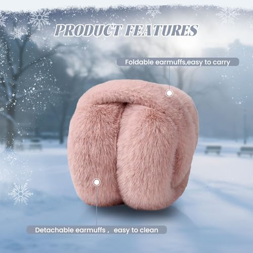 6 Pcs Foldable Winter Earmuffs for Women & Men