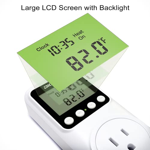 DIGITEN Digital Programmable Thermostat Outlet with Timer