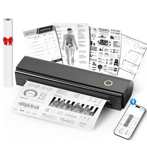 Portable Printers Wireless for Travel, N80 Bluetooth Thermal Printer