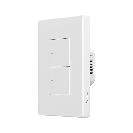 SONOFF Matter Smart Light Switch, 2.4GHz WiFi Light Switch, Neutral Wire Required Smart Switches for Lights, Interruptor Inteligente Compatible with Alexa and Google Home, 2 Gang M5-2C-120W