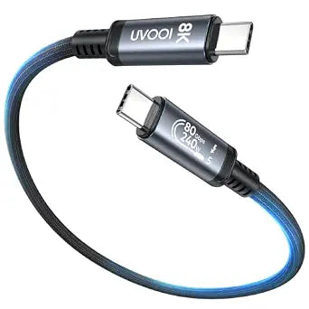 80Gbps USB4 Cable for Thunderbolt 5 1FT, Thunderbolt 4/USB 4 (80Gb,8K,240W)