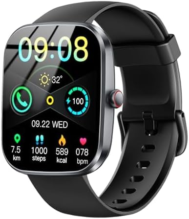 Smart Watch with 1.91" HD Touchscreen Fitness Tracker with Bluetooth Calling, Fitness Watch with Heart Rate/Sleep Monitor, 120+ Sports Modes, IP68 Waterproof Smartwatch for Android iOS