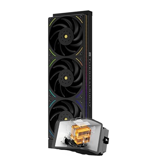 Thermalright Wonder Vision 360 UB ARGB Black CPU Water Cooler,6.67-inch Magnetic Curved Screen with 2400x1080 Resolution,AMOLED Display Screen,Liquid CPU Cooler for AM4/AM5, Intel lga1700/1851