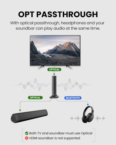 Avantree Opera Aura - Auracast Wireless TV Headphones with HDMI ARC Input