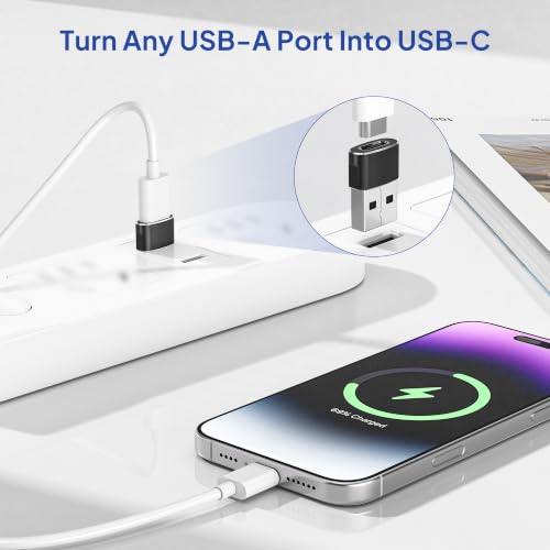 Elebase USB to USB C Adapter for iPhone 17 4Pack,USB | Charging & Powe - Image 3