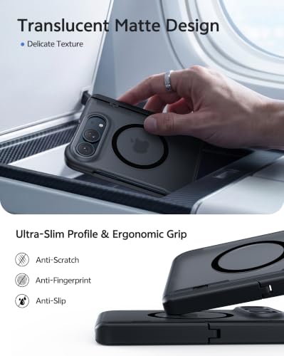 FNTCASE for iPhone Duo Case: with Kickstand Hinge Protection Shockproof - Image 8