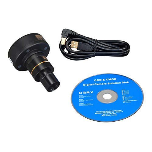 OMAX M83EZ-C50U 2500X Trinocular Digital Compound Microscope with 5 MP