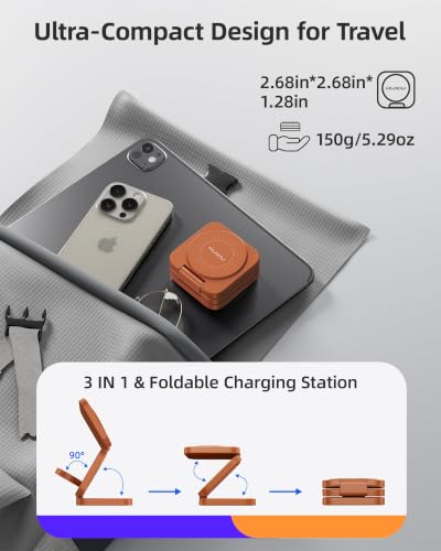KU XIU Foldable 3 in 1 Travel Charging Station for A | Wireless Charge - Image 5