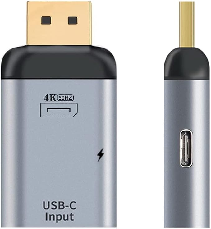 chenyang USB C to Displayport Converter with Charging Port (The Displayport Must be Connected to The Monitor, not The Host.You Need to use The 10Gbps USB C to C Cable.Other Cable not Work)