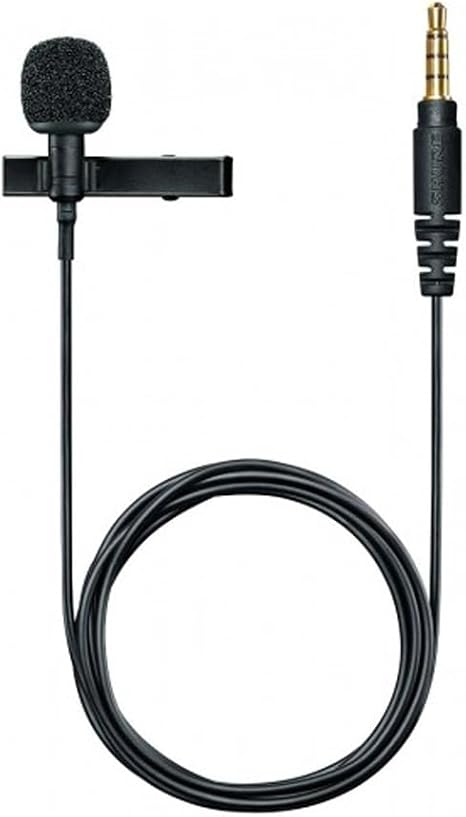 Shure MVL Lavalier Microphone for iPhone & Tablet - External Clip On Mini Lapel Mic for Video Recording & Vlogging with 3.5mm Connector, Windscreen, Mount & Carrying Pouch