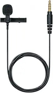 Shure MVL Lavalier Microphone for iPhone & Tablet - External Clip On Mini Lapel Mic for Video Recording & Vlogging with 3.5mm Connector, Windscreen, Mount & Carrying Pouch