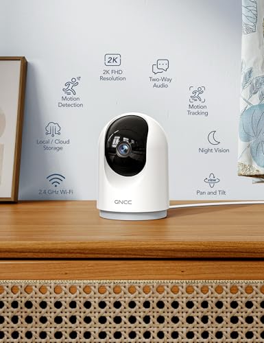 GNCC 2K Security Cameras, Home Security Camera Indoo | Smart Home - Image 3