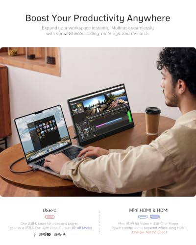 Yxk Portable Monitor 15.6 Inch 1080P 60Hz IPS HDR Ul | Computer Access - Image 4