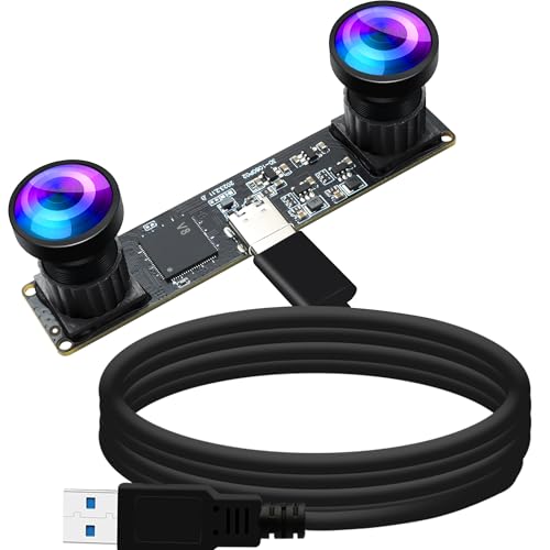 Magnolia 3D Stereo USB Camera, 4MP Lightburn Webcam 1080P 60FPS