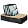 Prosumer's Choice Bamboo Charging Station for Multiple Devices - Wood Device Dock, Organizer Suitable Apple & Android Cell Phone, Tablet, iPad Cables Not Included, Metal & Bamboo Black