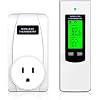 Programmable Wireless Plug in Thermostat Outlet, Electric Thermostat Controlled Outlet with Built-in Temperature Sensor Remote Control (White)