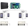 Entry Exit Both Sides Access Control 2 Doors RFID Waterproof Metal Keypad Reader(Card/fob/PIN)+600lbs Electronic Magnetic Lock+Power Supply Box+Phone APP remotely Open Door