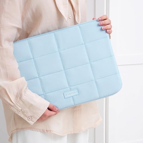 Puffy Laptop Sleeve 15-16 Inch, Laptop Carrying Case, Matte Blue - Image 5