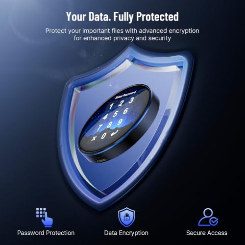 1TB Touchscreen Encrypted External SSD Hard Drive, Up to 2000MB/s - Image 4
