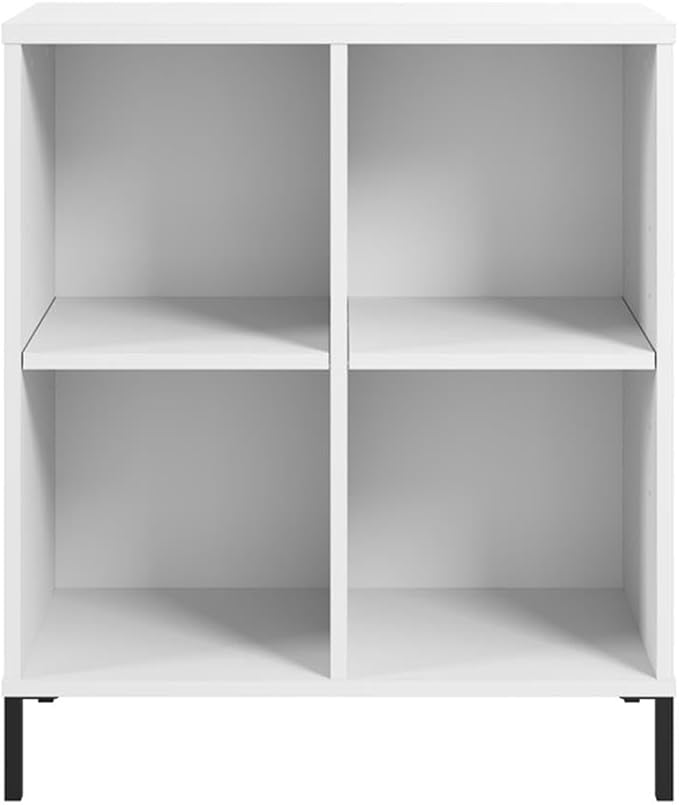 Bush Furniture Essence 4 Cube Organizer in White | Organizers and Shelves for Home Office Workspace, Living Room, Entryway, Bedroom, and Mudroom
