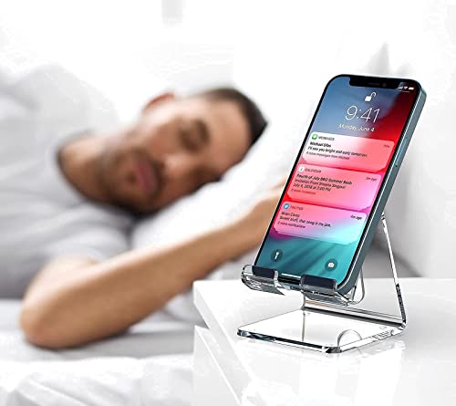 Crpich Acrylic Cell Phone Stand, Portable Clear Phon | Phone Accessori - Image 7