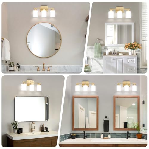 FonmYim Gold Bathroom Light Fixtures Vanity Lights Over Mirror