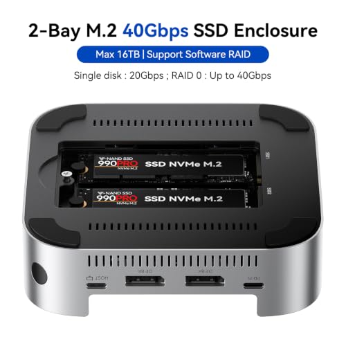 ACASIS 40Gbps Mac mini Dock & Stand with Dual-Bay NVMe SSD Enclosure - Image 5