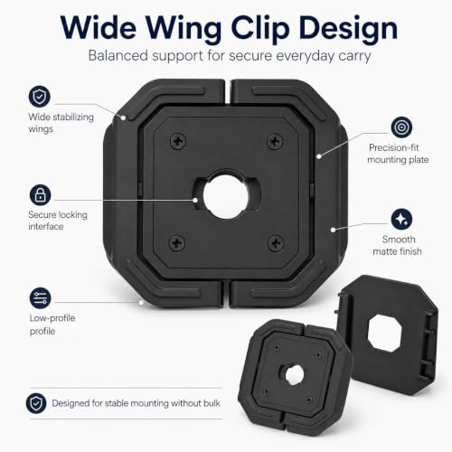 Axon Body Camera Mount for Axon Body 2/3/4/Workforce (Black, Wings)