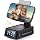 Gifts for Men Women, Phone Stand with Bluetooth Speaker&Clock, Birthday Gifts for Him, Phone Holder with Wireless Speaker, Ideal for Dad Mom Husband Boy, Cool Tech Gadget for Men
