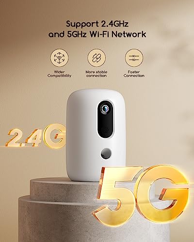 faroro 2K Pet Camera with Treat Dispenser, 5G WiFi Dog Camera with Speaker, Phone App, 2-Way Audio, Night Vision, Motion Alerts for Treat Tossing and Monitoring Your Pet Remotely