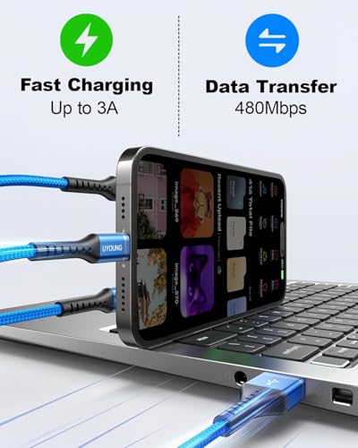 Multi Charging Cable, 3 in 1 Charger Cable Long Charging Cords 10FT 2Pack - Image 5