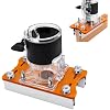 Wood Trim Router Base,Furniture Cabinet Closet trim router base plate, Wood Router Slotting Bracket, 2 in 1 Compact Wood Palm Router Base for Inside Diameter 65mm Trimming Machine