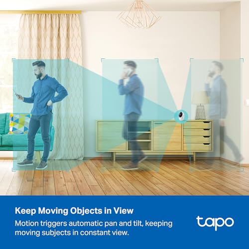 Tapo 4K Indoor Pan/Tilt Wired Security Camera, Baby Monitor, C260