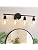 Indoi 4-Light Bathroom Light Fixtures, Black Bathroom Lights Over Mirror with Clear Glass Globe Shade, Vanity Lights for Bathroom Kitchen Living Room Hallway Cabinet Bedroom Porch