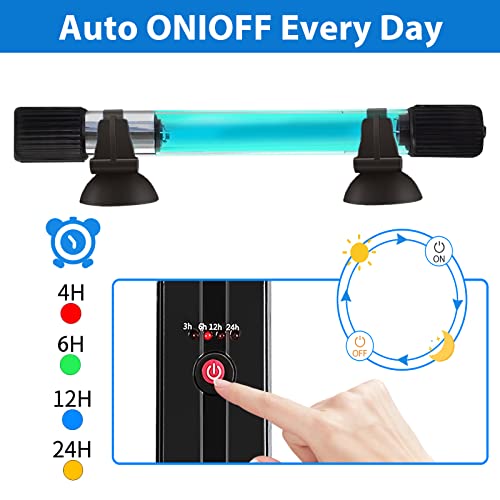 Aquarium Clean Light，11W Submersible Light with Test Card,Aquarium Water Clean Green Clear Waterproof Clean Lamp for for Sump Pond Filter Tank (11W)