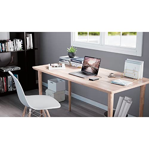 LaCie Mobile Drive 1TB External Hard Drive Portable HDD - Moon Silver, USB-C 3.2, for PC and Mac, Post-Consumer Recycled, with Adobe All Apps Plan and Rescue Services (STLP1000400)