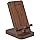Wood Phone Stand, Desktop Wooden Phone Holder, Portable Office Phone Stand for Desk, Wood ipad Stand, Compatible with iPhone & All Cell Phones (Walnut)