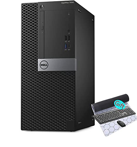 Dell 7050 Mini Tower Desktop Intel i7-7700 UP to 4.20GHz 32GB DDR4 New 1TB NVMe SSD + 2TB HDD USB Wi-Fi BT Wireless Keyboard and Mouse Win 11 Pro (Renewed)