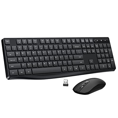 2.4G Wireless Keyboard Mouse Combo, Full-Sized for Computer- Black - Image 2